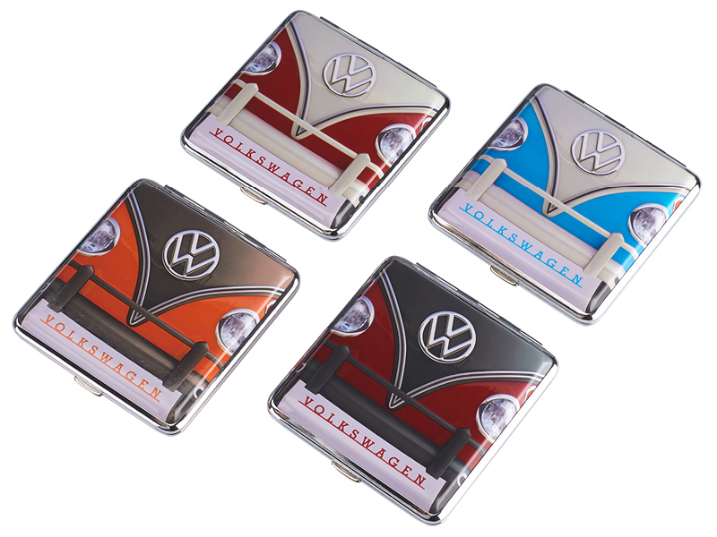 Zigarettenetui "VW Bulli" für 20 Zig., mit Gummiband