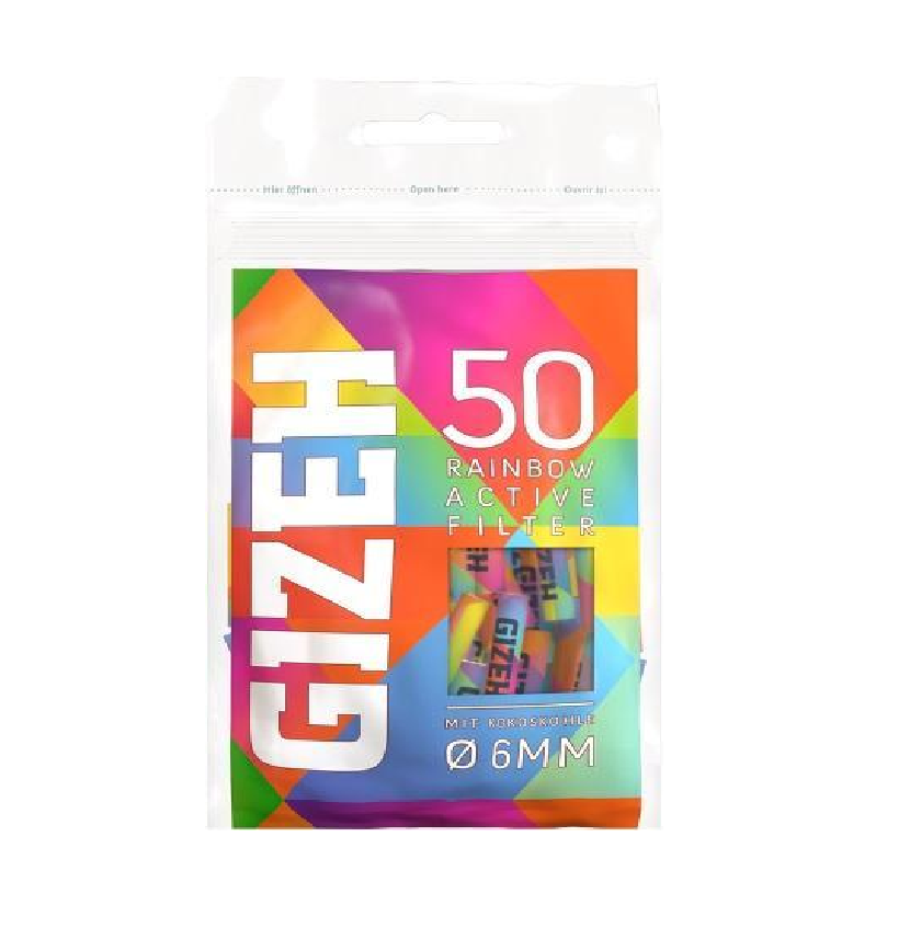 GIZEH Rainbow Active Filter 6mm 50 Stück