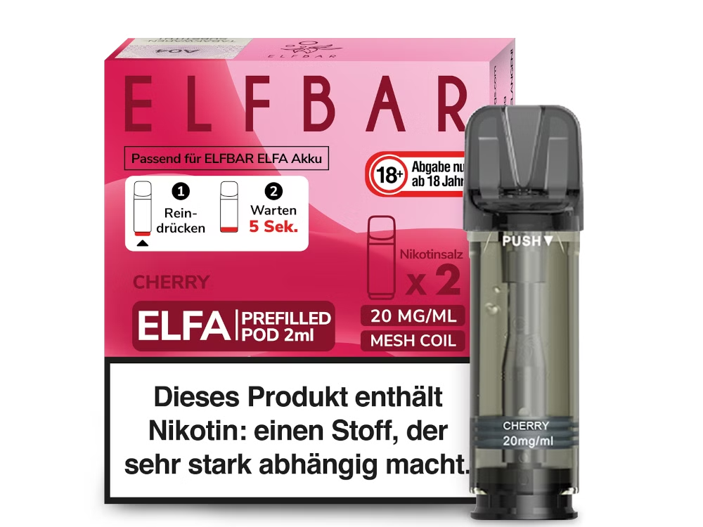 ELFBAR ELFA Cherry / Cherry Candy 20mg Nikotin 2er Pack