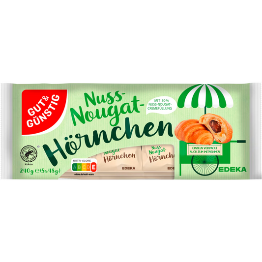 GUT&GÜNSTIG Mini-Hörnchen mit Nuss-Nugat-Füllung