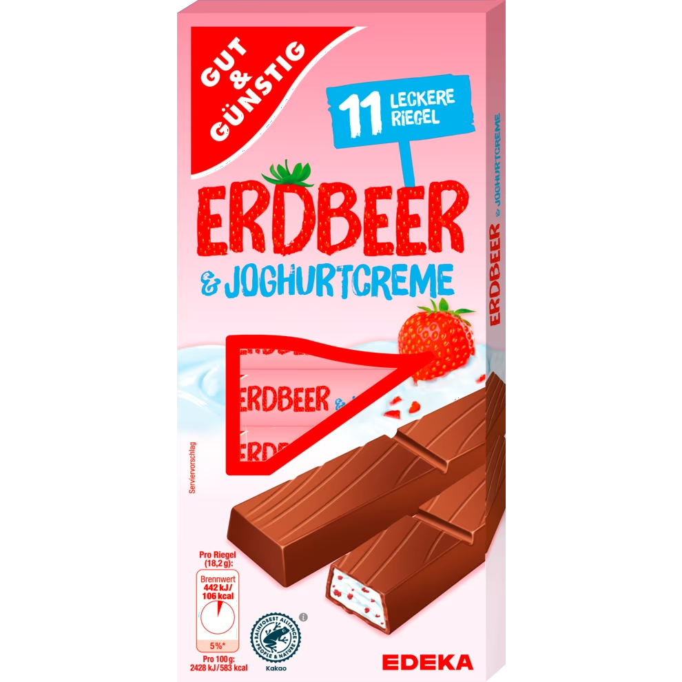 GUT&GÜNSTIG Joghurt-Erdbeer-Riegel