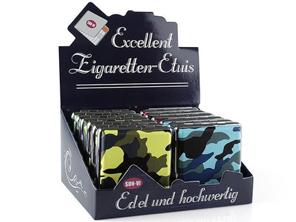 Zigarettenetui "Camouflage" für 20 Zig., mit Gummiband