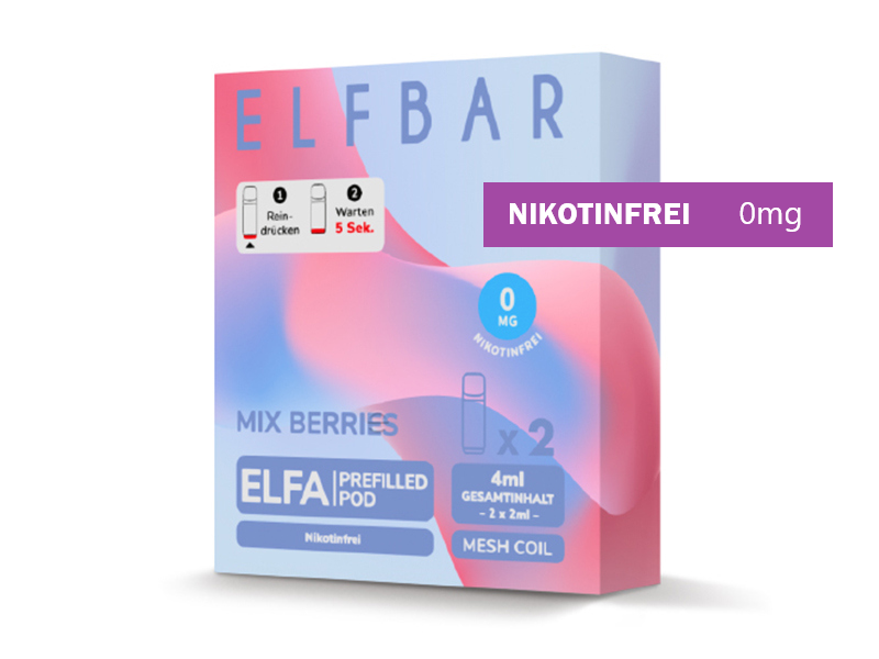 ELFBAR ELFA Prefilled Pod - Mix Berries (Beerenmix) - 0mg - 2er Set