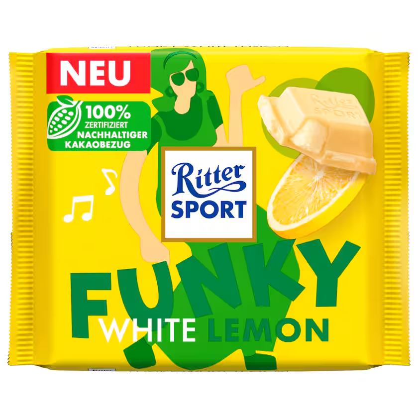 Ritter Sport Funky White Lemon 100g