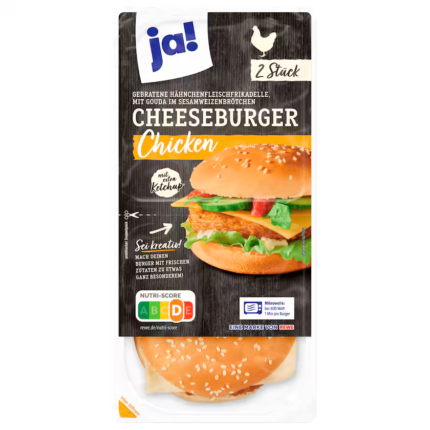 ja! Cheeseburger Chicken 2 Stück 320g
