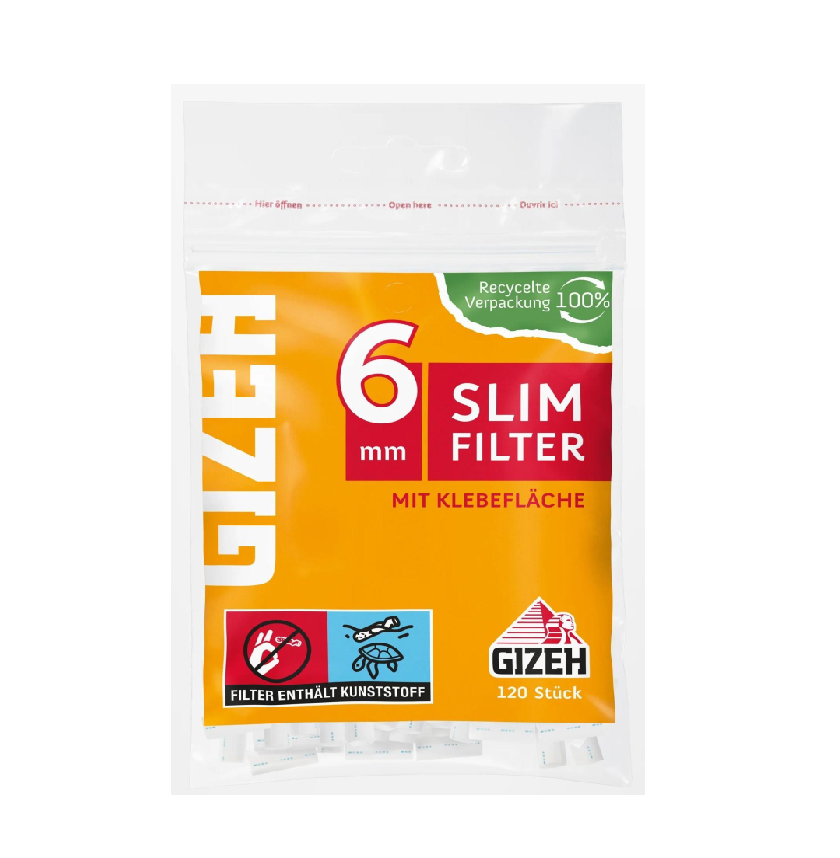 GIZEH Slim Filter 6mm 120 Stück