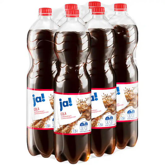 ja! Cola 6x1,5l EINWEG Pfand