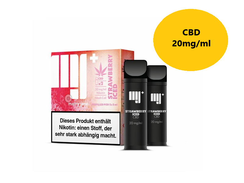 Marry Jane - Prefilled Pod (MatchBar) (2 Stück) - Strawberry Iced - 20mg/ml + 2% CBD