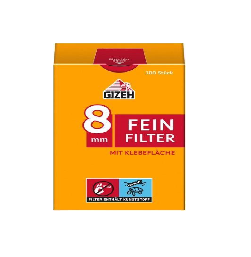 GIZEH Feinfilter 8mm 100 Stück