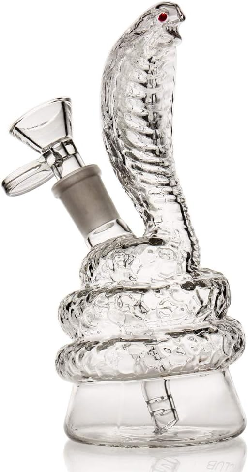 Mini Bong Glas mit Percolator, Glasbong mit Honeycomb