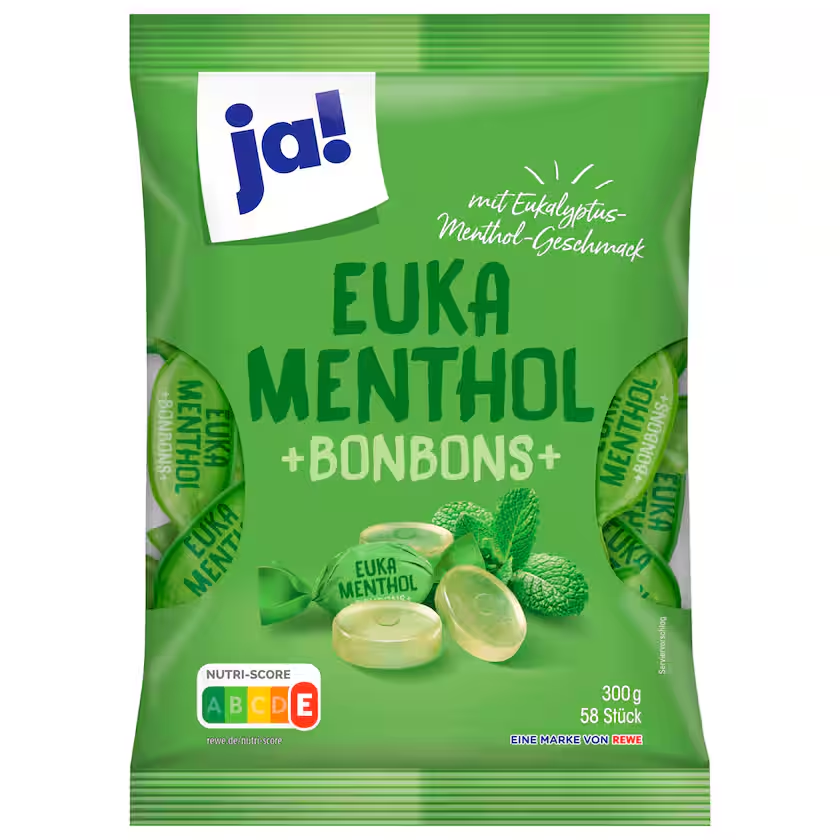 ja! Euka Menthol Bonbons 300g