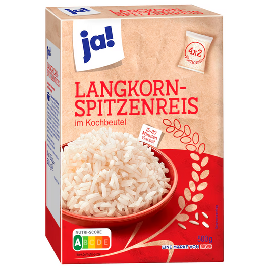 ja! Langkorn-Spitzenreis im Kochbeutel 4x125g